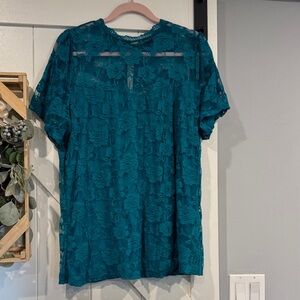 Teal Lace Women’s Top
